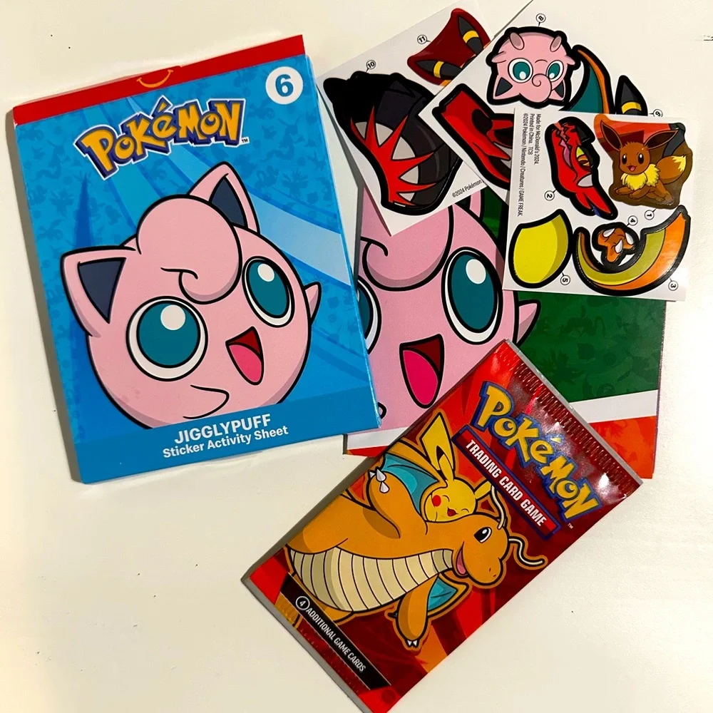 POKÉMON JIGGLYPUFF 2025 MCDONALDS #6 COLLECTIBLE w CARDS SEALED STICKER ACTIVITY